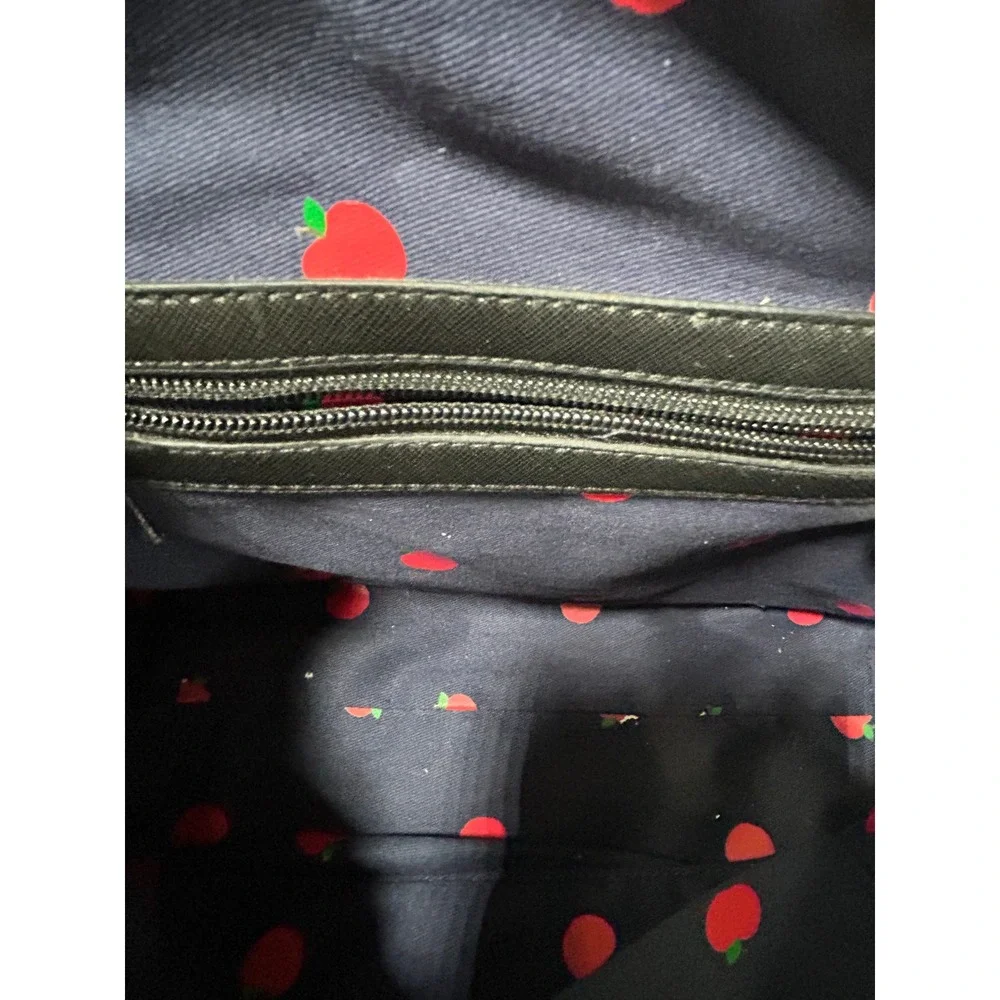 Loungefly Disney Snow White Navy Blue Saffiano Satchel Crossbody Bag Apple #975